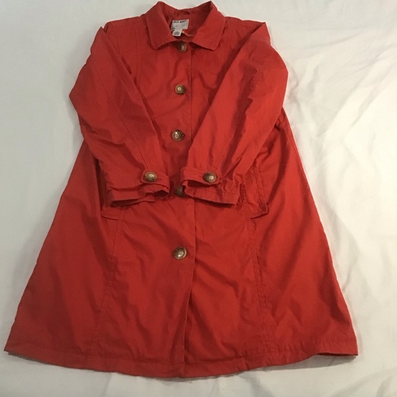 Old Navy Jackets & Blazers - Old Navy Cotton Spring Coral Red Trench Coat, Vintage‎ Y2K, Size XL